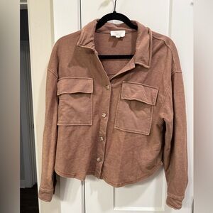 Hippie Rose Tan Utility Shirt/Jacket